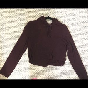 Burgundy Long Sleeve Hoodie